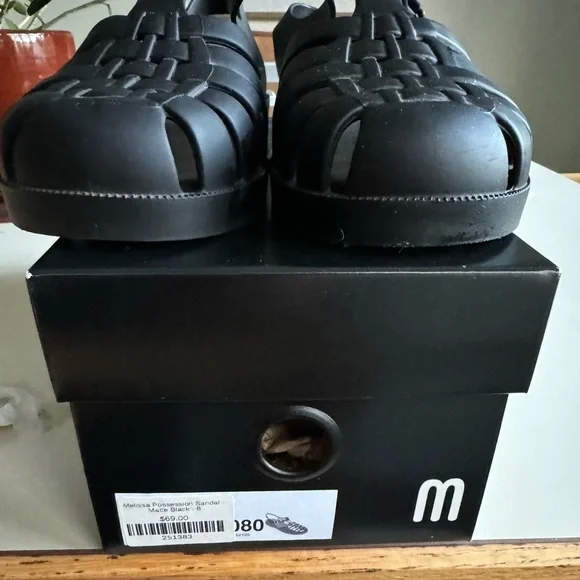 Melissa Possession Black Sandal Size 8 - Picture 4 of 5